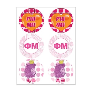 Phi Mu Sticker Sheet