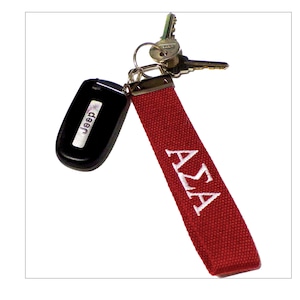 Alpha Sigma Alpha Embroidered Key Fob