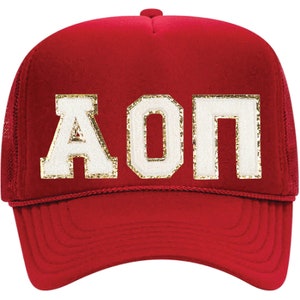 NEW Alpha Omicron Pi Trucker Hat