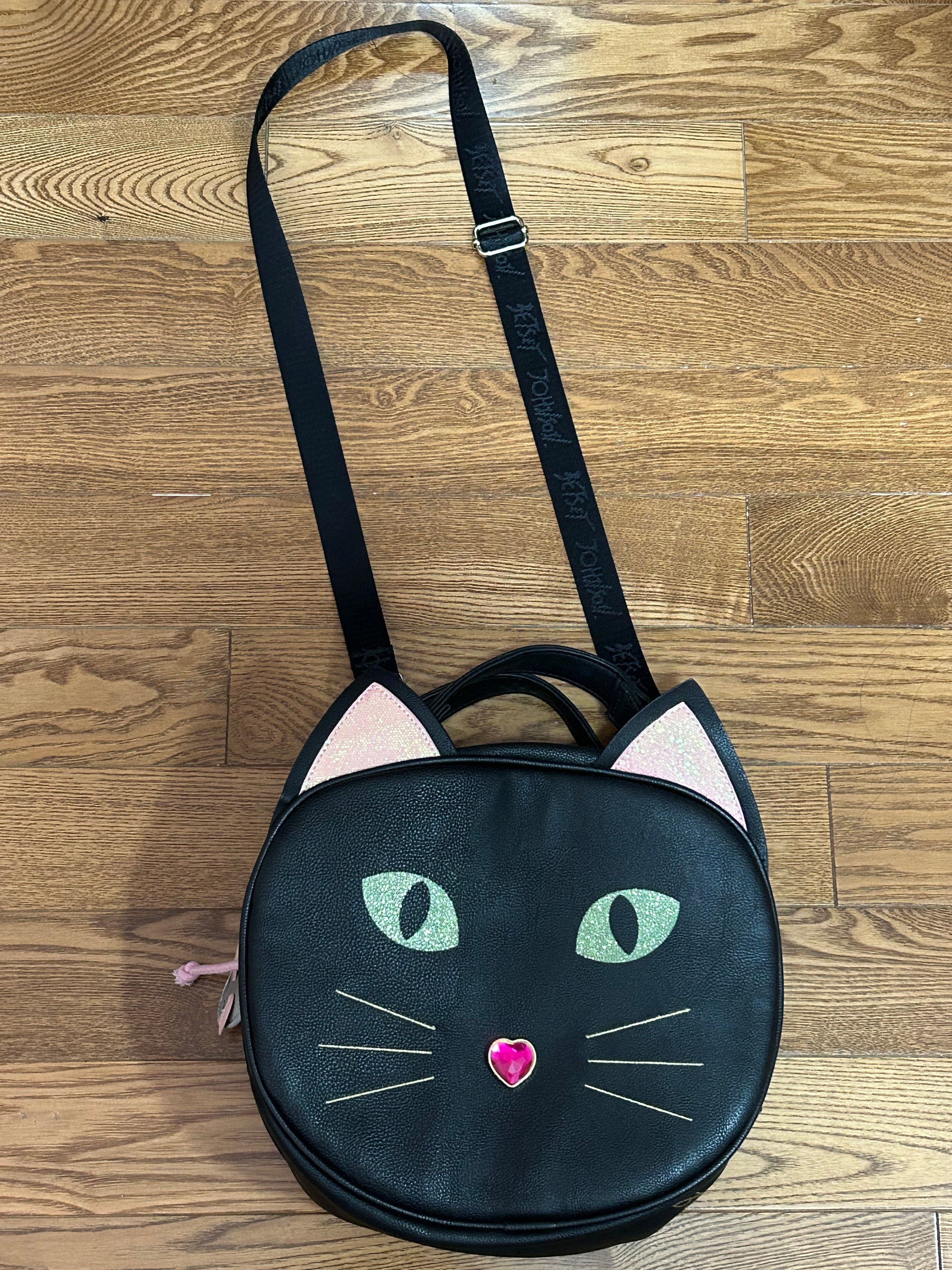 Betsey Johnson Kitschy Black Cat Lunch Bag handbag Etsy
