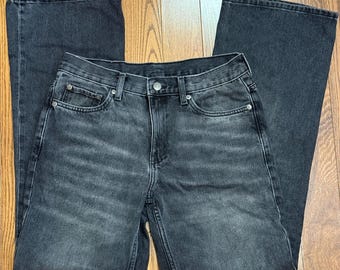 Weekday Black Moon Mid Bootcut Jeans