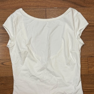 Dynamite White Fitted Cap Sleeve T-Shirt
