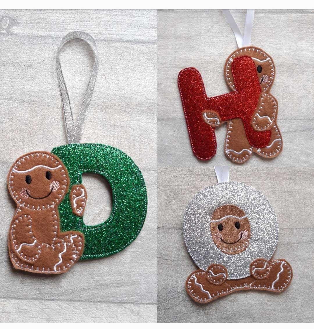 Alphabet letter felt gingerbread men. Alphabet letter - Etsy.de