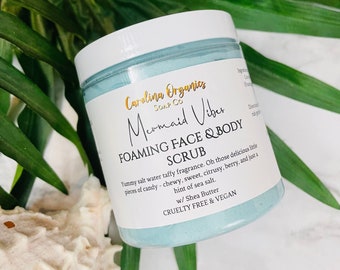 Foaming Face Scrub | Organic Body Scrub | Whipped Soap | Clean Beauty