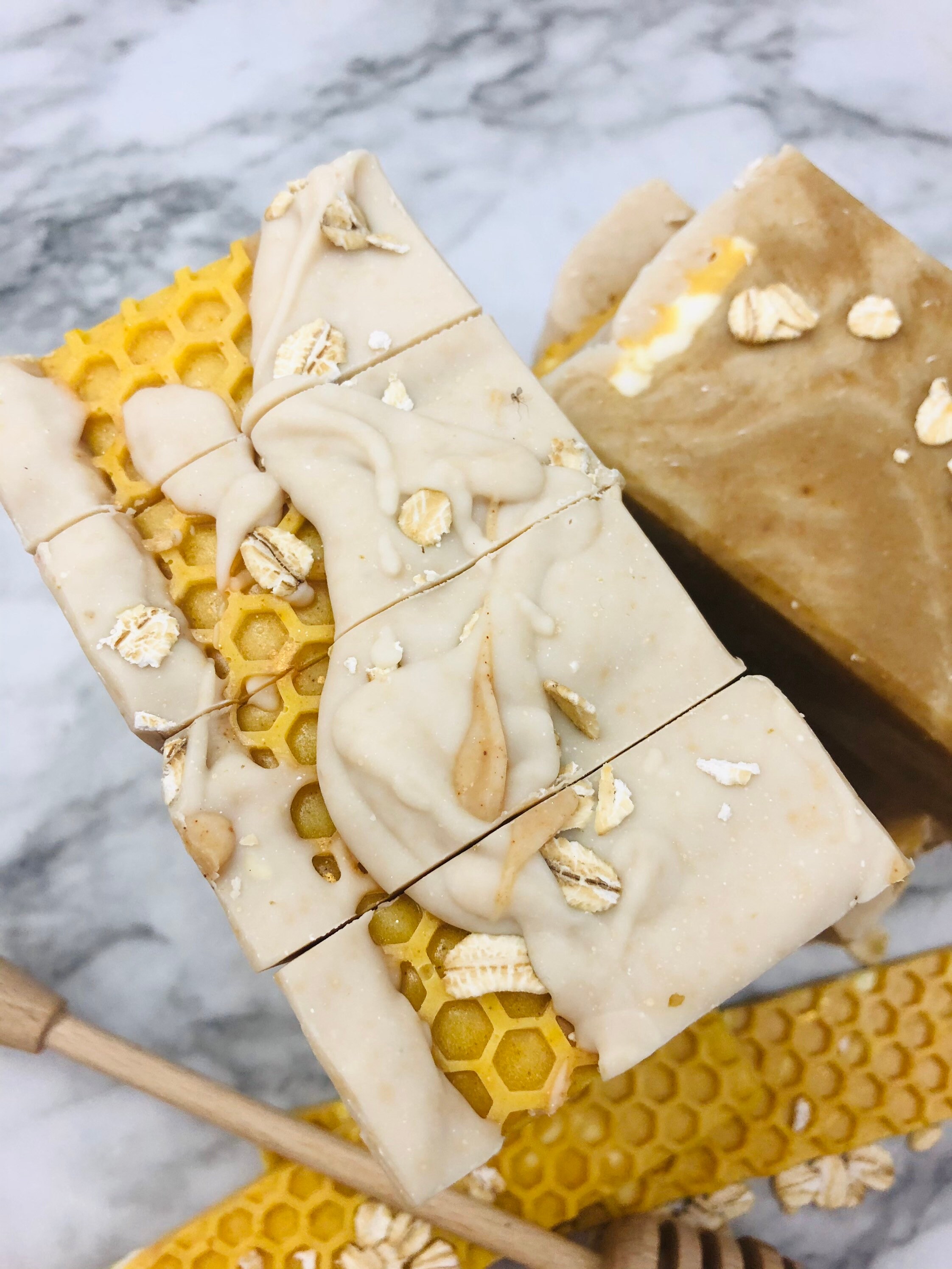 Oatmeal Milk and Honey Soap Handmade Goat Milk Bar Soap
