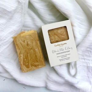 Oatmeal Milk & Honey Soap for sensitive skin with tallow turmeric and goat milk