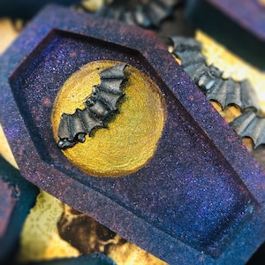 Dark Kiss Bath Bomb | Coffin Bath Bomb | Halloween Bath Bomb | Vampire Decor
