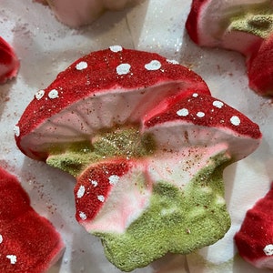 Mushroom bath bomb, mushroom gift, Cottagecore, Goblincore, rainbow inside image 5