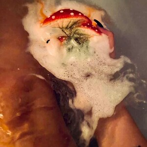 Mushroom bath bomb, mushroom gift, Cottagecore, Goblincore, rainbow inside image 7