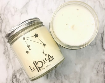 Zodiac Candle | Libra Candle | Soy Candle | Astrology Candle
