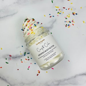Organic Whipped Body Butter, Confetti Cake, Clean Beauty gift