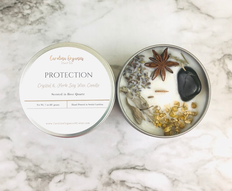 Protection Candle Spiritual Healing Black Tourmaline Etsy UK