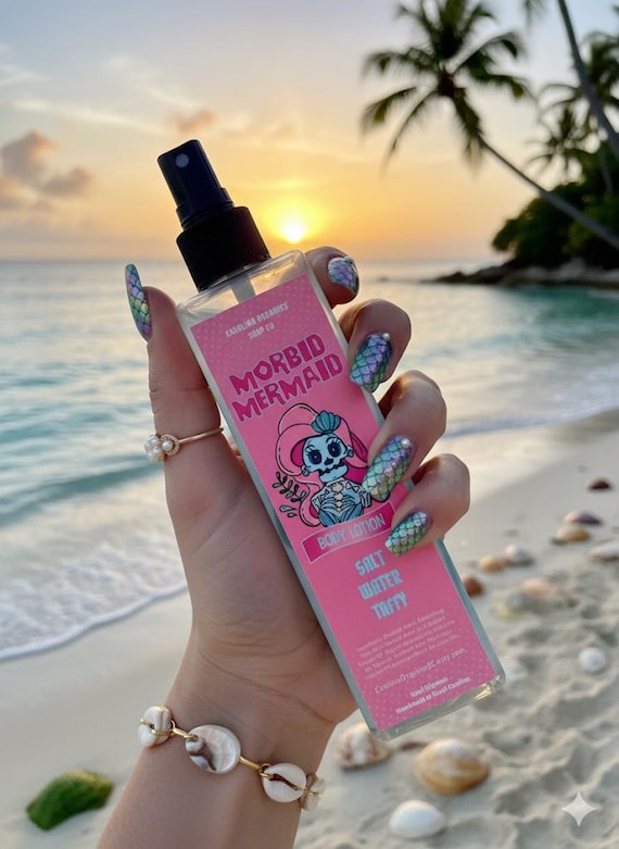 Morbid Mermaid Body Lotion: Halloween Gift, Mermaidcore, Ocean theme bathroom, Boo basket