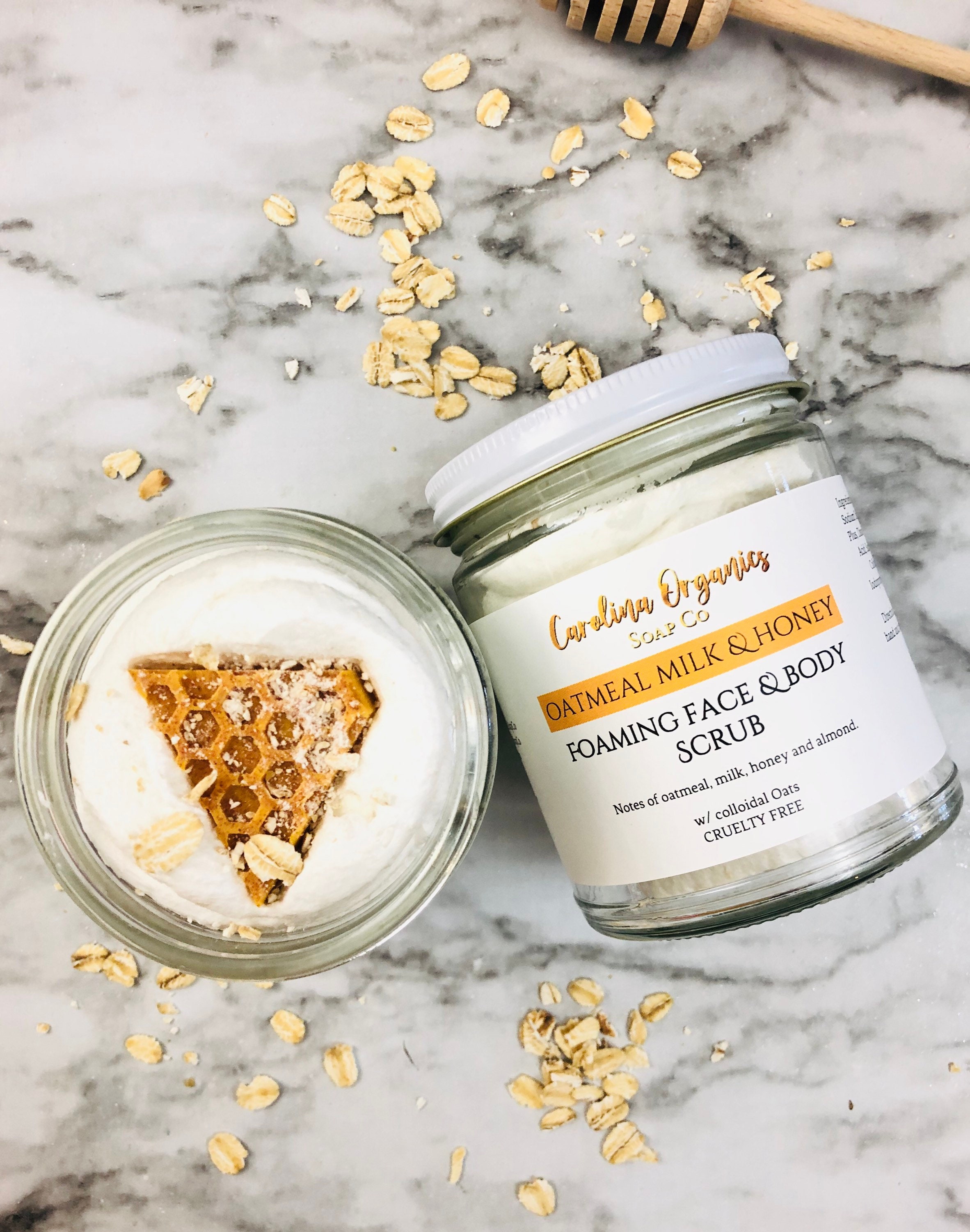 Oatmeal Milk & Honey Foaming Sugar Scrub Face and Body Scrub Etsy