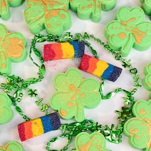 Rainbow Clover Bath Bomb, St Patrick’s Day, Rainbow surprise, Party Favor