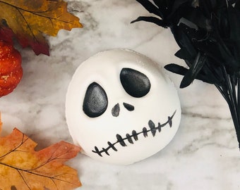 The Pumpkin King Bath Bomb | Jack Bath Bomb | Halloween Bath Bomb | Jack Skellington | Purple and Orange Water