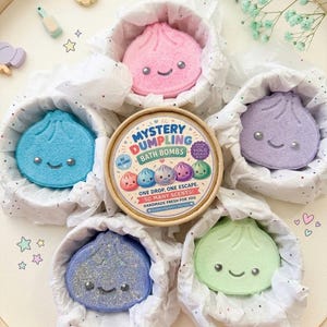 Überraschungs-Badebomben-Dumplings, holografische Überraschung, Gastgeschenke, Geburtstagsgeschenk, Squishy-Trend