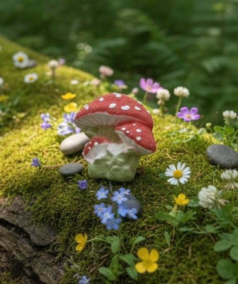 Mushroom bath bomb, mushroom gift, Cottagecore, Goblincore, rainbow inside image 4