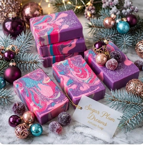 Sugar Plum Fairy Soap: Handmade Christmas Bar Soap, Gift