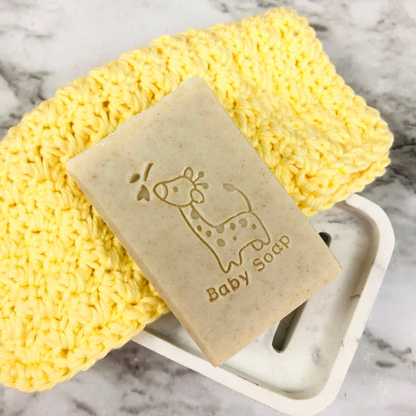 Handmade Baby Soap Bar | Gentle Soap | Goat Milk Soap | Baby Shower Gift | Soap for Sensitive Skin | FRAGRANCE FREE