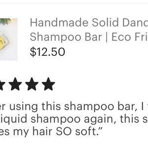Handmade Solid Dandruff Shampoo Bar Eco Friendly Shampoo Itchy Scalp Shampoo image 3