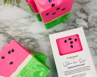 Watermelon Sugar Soap | Goat Milk Soap Bar | Handmade Soap | Party Favor