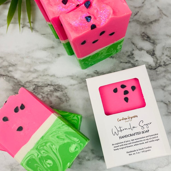 Watermelon Sugar Soap | Goat Milk Soap Bar | Handmade Soap | Party Favor