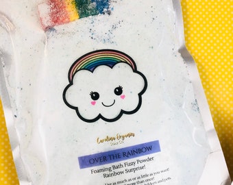 Rainbow Bath Fizzy Powder | Rainbow Dust | Foaming Bath Fizz | Over The Rainbow | Stocking Stuffer