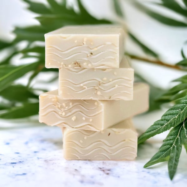 Organic Aloe and Hemp Goat Milk Soap | Clay Soap | Hemp Soap | Bar Soap