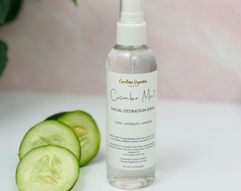 Cucumber Mint Facial Mist, Facial Toner, Glowing Skin, Clean beauty
