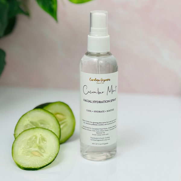 Cucumber Essential Water | Cucumber Mint Facial Mist | Facial Toner | Glowing Skin