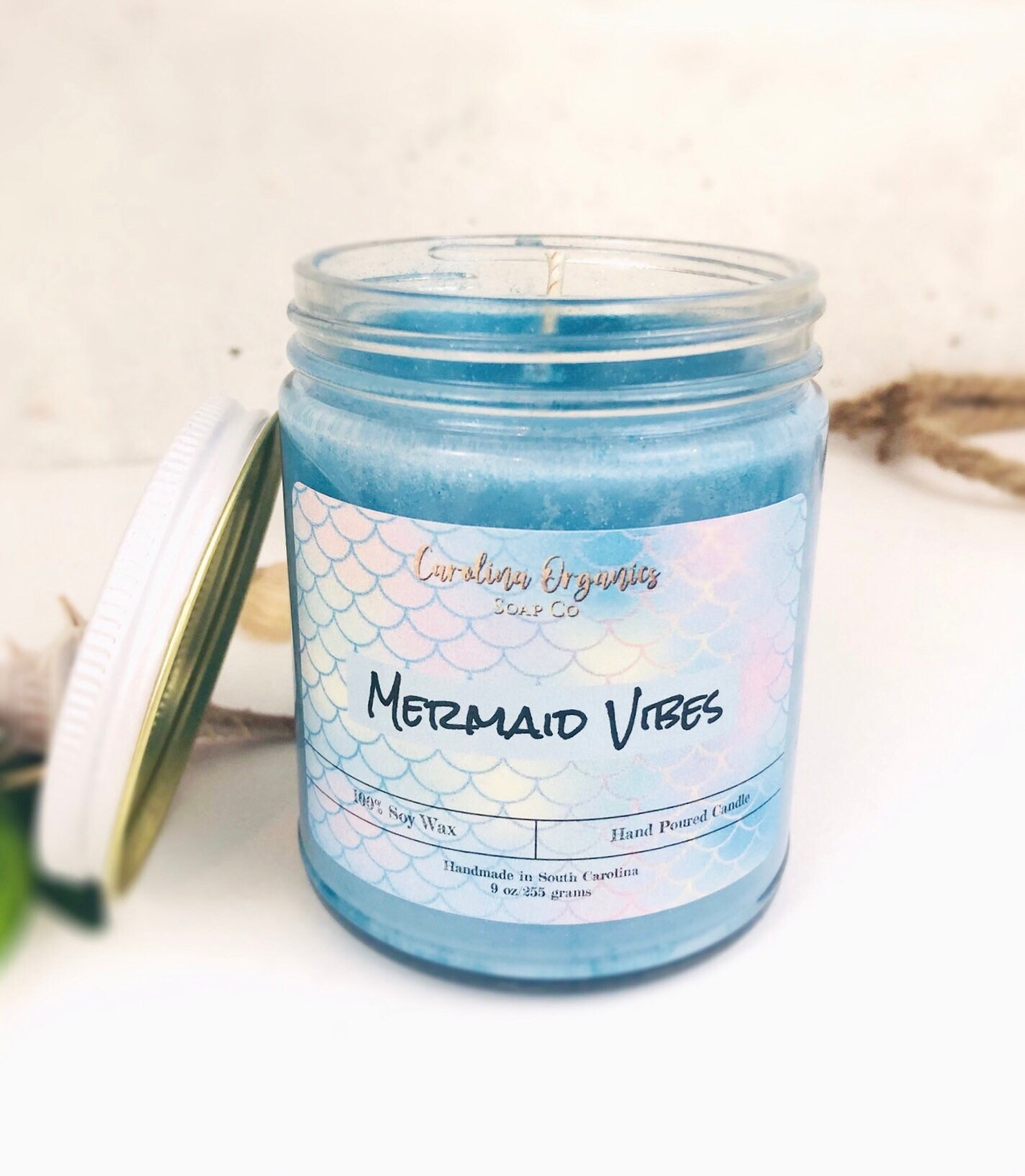 Mermaid Vibes Soy Candle | Mermaid Candle | Mermaidcore | Mermaid Friend Gift
