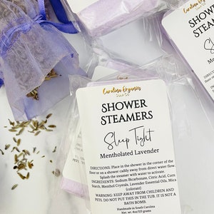 Sleep Tight Shower Steamers | Lavender Shower Steamer | Aromatherapy | Spa Experience