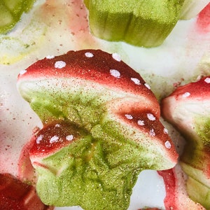 Mushroom bath bomb, mushroom gift, Cottagecore, Goblincore, rainbow inside image 9