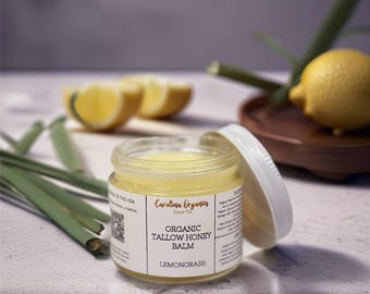 Grass Fed Beef Tallow Honey Balm, Fast Shipping, Skin Food, Organic, Six Scents