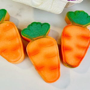 Carrot Patch bath bombs; Easter basket, Spring Gift, Party Favor, THREE PACK