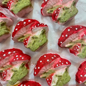 Mushroom bath bomb, mushroom gift, Cottagecore, Goblincore, rainbow inside image 13