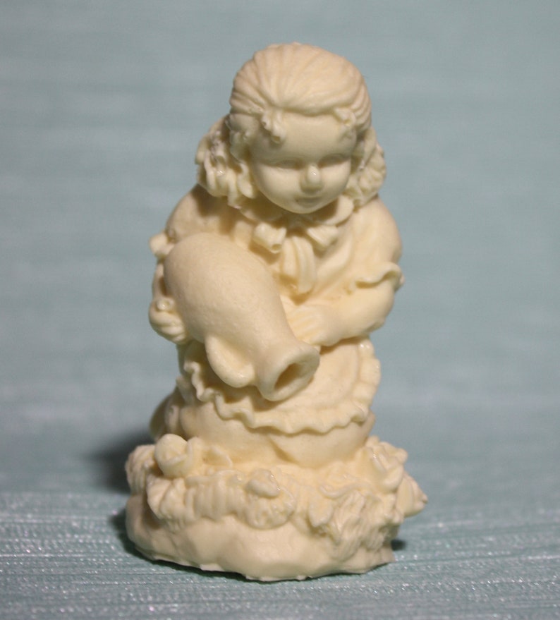 1 PCS fountain Girl with a jug miniature doll house. image 8