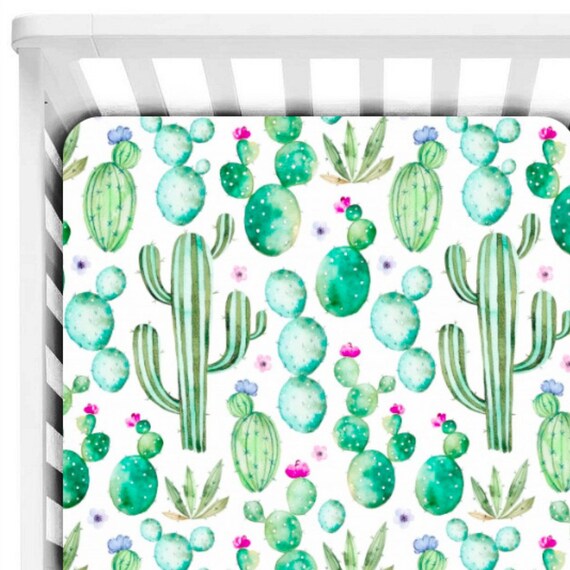 succulent crib sheet