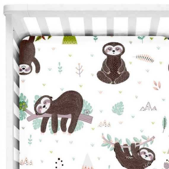 sloth crib bedding