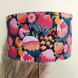 Vibrant Australian Flowers Lampshade -  Custom made choose your size!