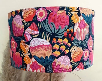 Vibrant Australian Flowers Lampshade -  Custom made choose your size!