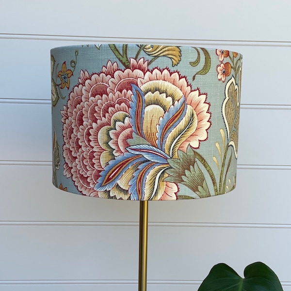Colourful Hamptons Lampshade - Custom made choose your size and shape Lamp Shade