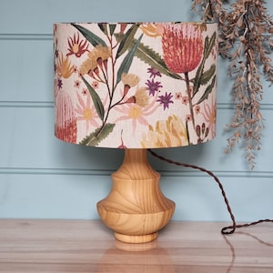 Stunning Linen Native Flowers Lampshade | Country Farm style Light Shade | Lampshades for Table Lamps, Ceiling & Floor Lamps