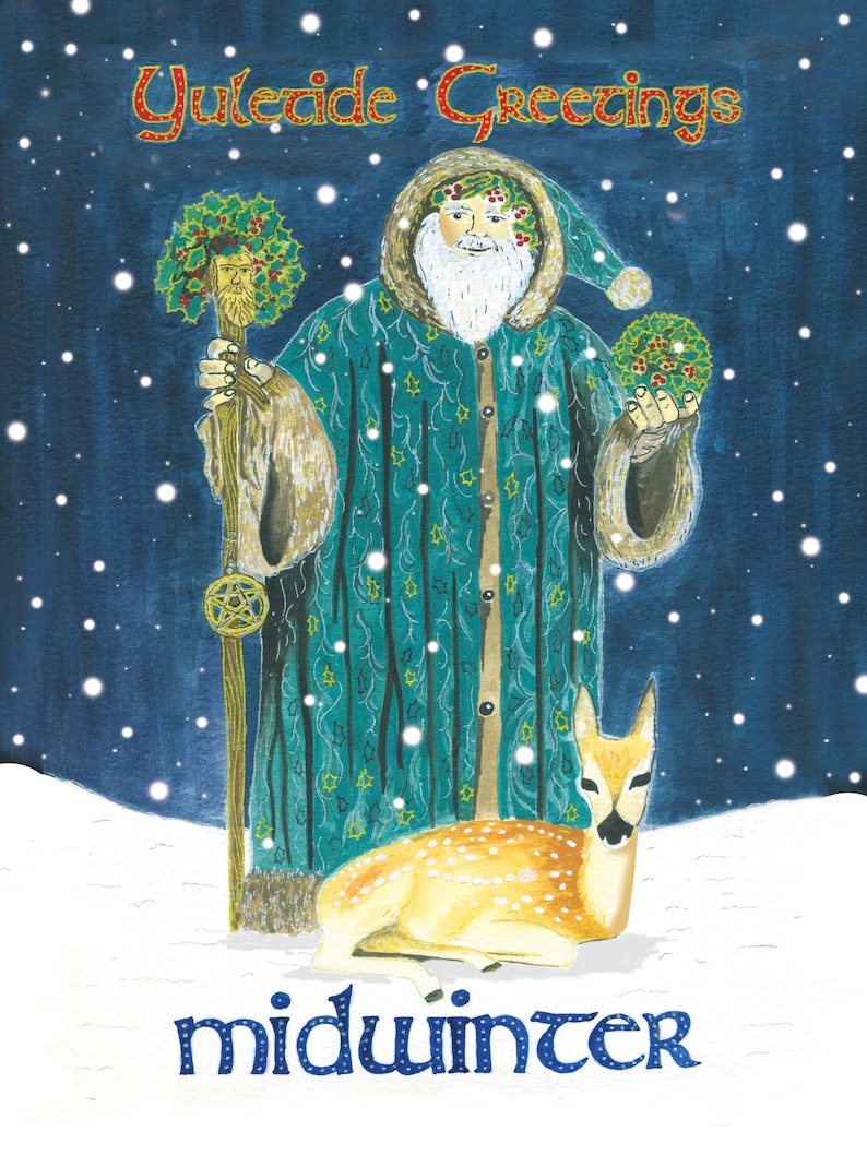 Pack of 12 Mixed Yuletide Winter Solstice Colourful Pagan Etsy UK