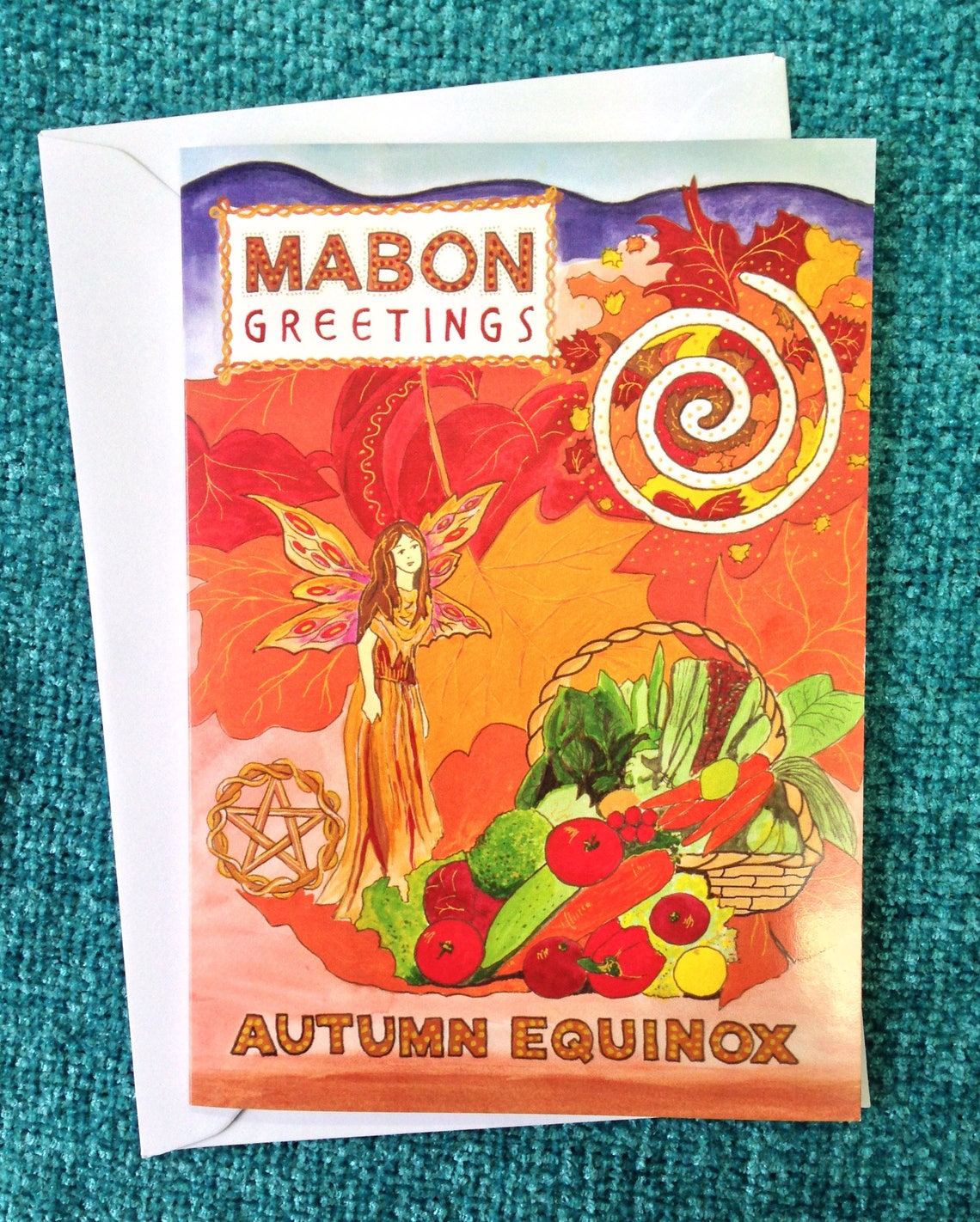 Mabon Autumn Equinox Colourful Pagan Fairy Greeting Card - Etsy