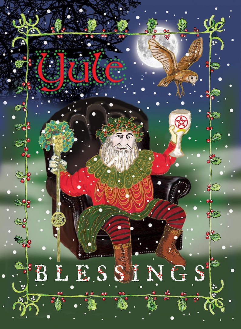 Pack of 12 Mixed Yuletide Winter Solstice Colourful Pagan Etsy UK