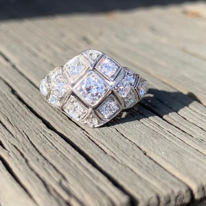 Antique platinum diamond ring