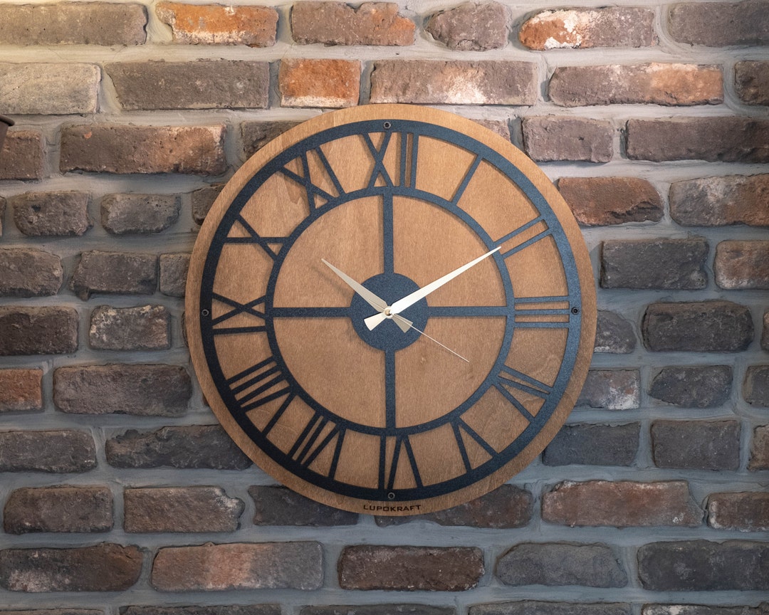 Large Wall Clock Farmhouse Wall Decor Oversized Wall Clock Modern Wall ...