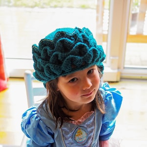 Crochet PATTERN for Mother Dragon Hat w/ dragon scales in baby, toddler, child, teen, adult - for left-handed and right-handed crocheters